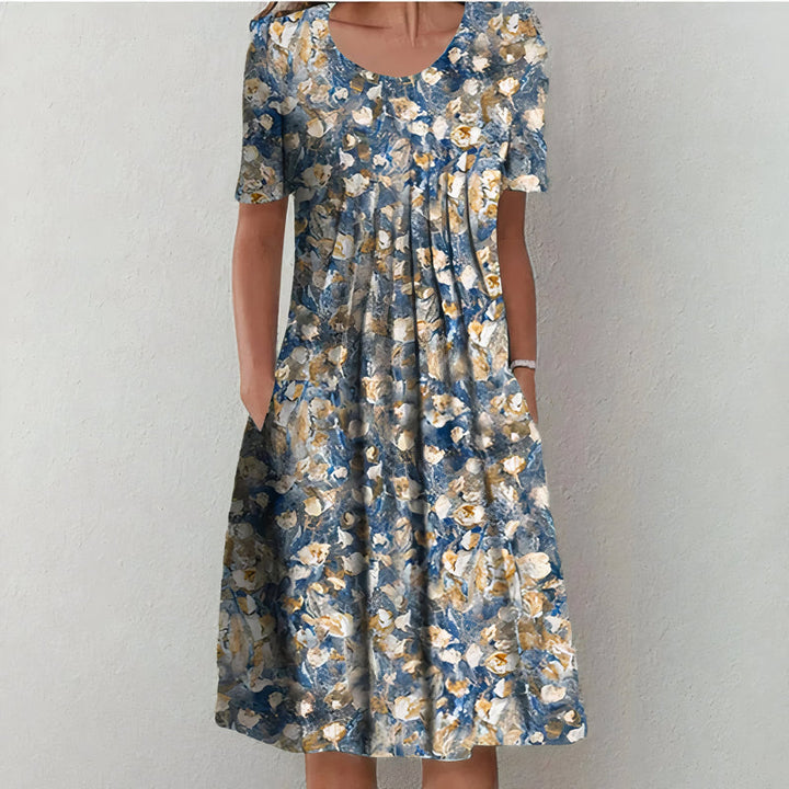 Nicolina - Elegante Vestido De Algodón Con Estampado De Flores