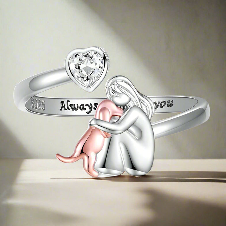 PawRing - Anillo Ajustable de Plata para Perros