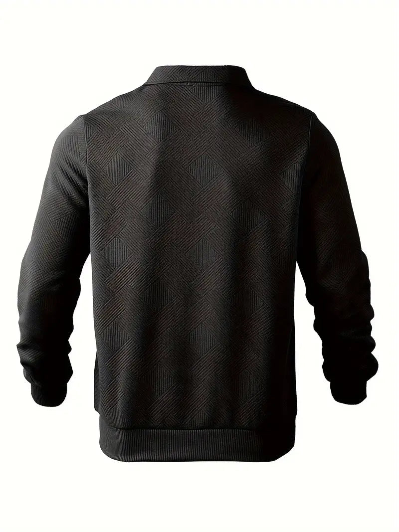 Baldrick - Sudadera Vintage Con Cremallera y Diseño Geométrico